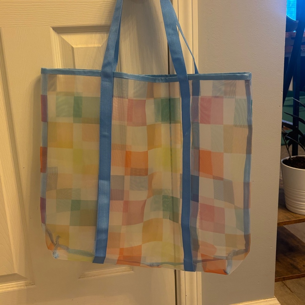 Colorful Checkered Tote Bag